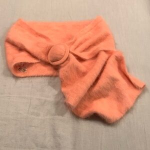 Free People Woman Angora & Rabbit Hair Belt Scarf Wrap Plush OSFA